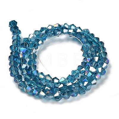 Transparent Electroplate Glass Beads Strands EGLA-A039-T3mm-B01-1