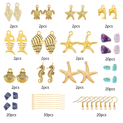 SUNNYCLUE DIY ocean Themed Earring Making Kits DIY-SC0012-81-1