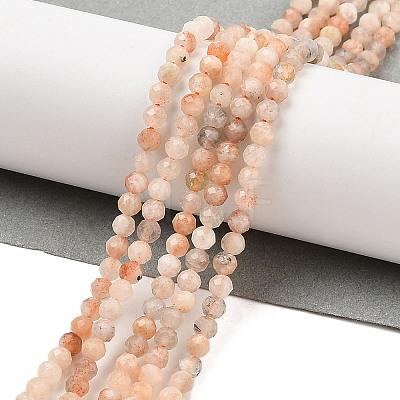 Natural Sunstone Beads Strands X-G-H002-A03-01-1