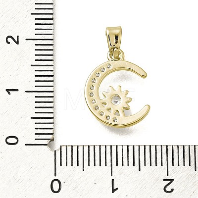 Brass Micro Pave Cubic Zirconia Pendants ZIRC-D275-03G-1