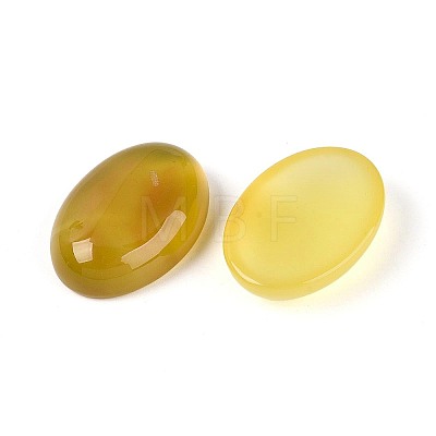 Natural Yellow Agate(Dyed & Heated) Cabochons G-N361-05A-05-1