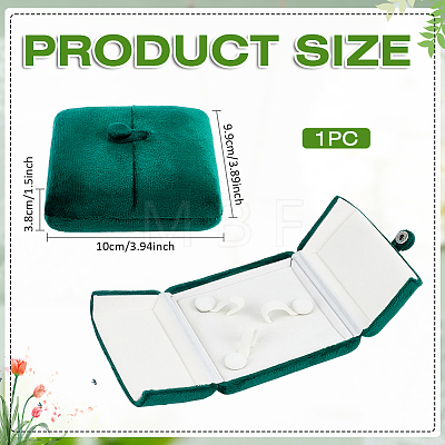 Square Velvet Bangle Storage Decorative Boxes CON-WH0100-67A-1