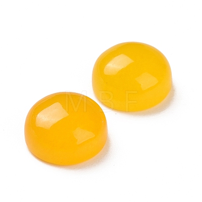 Natural Yellow Jade Cabochons G-E492-H-20-1