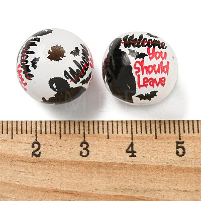 Halloween Series Wood European Beads WOOD-U002-01E-1