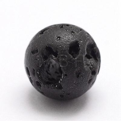 Natural Lava Rock Bead Strands G-A163-03-8mm-1