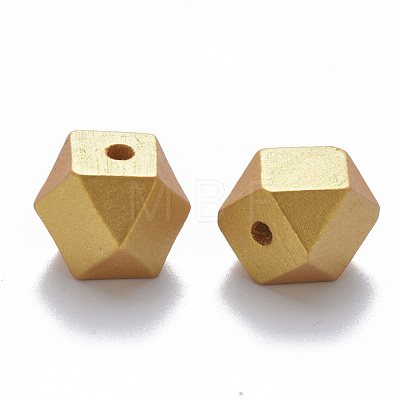 Painted Natural Wood Beads WOOD-Q040-020D-B01-1