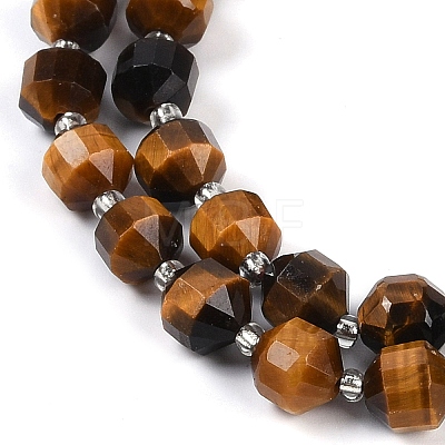 Natural Tiger Eye Beads Strands G-O201B-117F-1