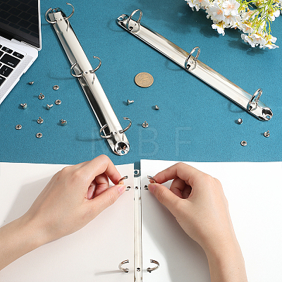 Iron Notebook 3-Ring Loose Leaf Book Binder Hinged Clamp FIND-WH20007-15F-P-1