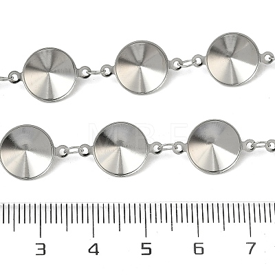 304 Stainless Steel Rhinestone Cup Chains CHS-K023-08B-P-1