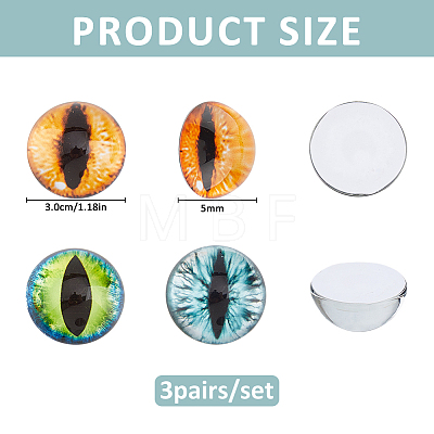 Glass Cat Eye Decorative Eye Piece DIY-WH0671-559B-1