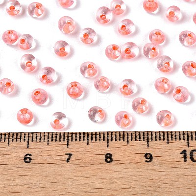 6/0 Inside Colours Transparent Glass Seed Beads X1-SEED-T007-07H-1
