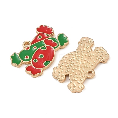 Christmas Alloy Enamel Pendants ENAM-I081-01KCG-09-1