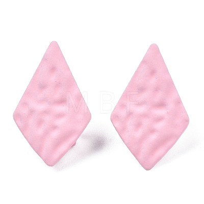 Spray Painted Iron Stud Earring Findings IFIN-N008-013C-1
