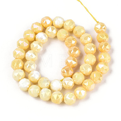 Anti-Tarnish Electroplate Glass Beads Strands X-GLAA-N010-10mm-01-1