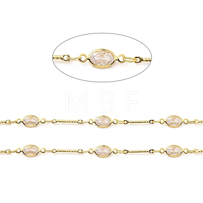 Brass Bar & Oval Link Chains CHC-G017-19G-1