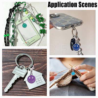 54Pcs Alloy Enamel Pendant Decorations HJEW-HY0001-25-1