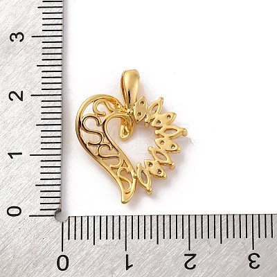 Brass Micro Pave Cubic Zirconia Pendants KK-U033-13G-01-1