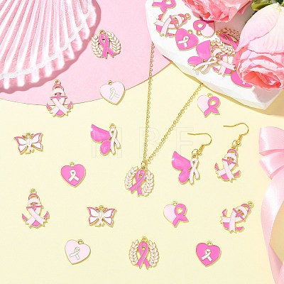70Pcs 7 Styles Alloy Enamel Pendants FIND-CJ0007-41-1
