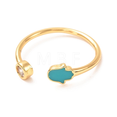 Hamsa Hand /Hand of Miriam Golden Cuff Rings for Women KK-G404-14-1