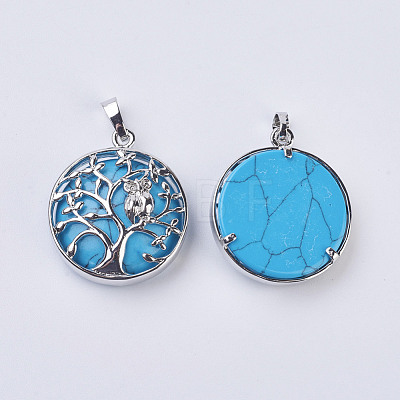 Synthetic Turquoise Pendants G-K234-E07-1