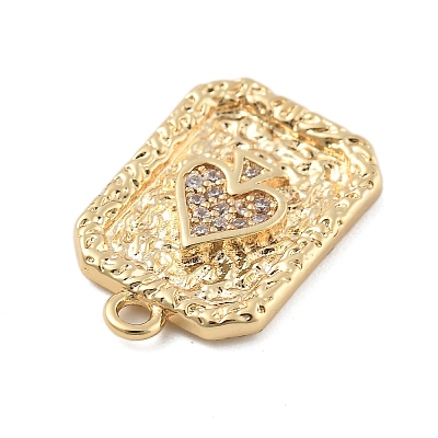 Brass Micro Pave Cubic Zirconia Pendants KK-D283-30G-03-1