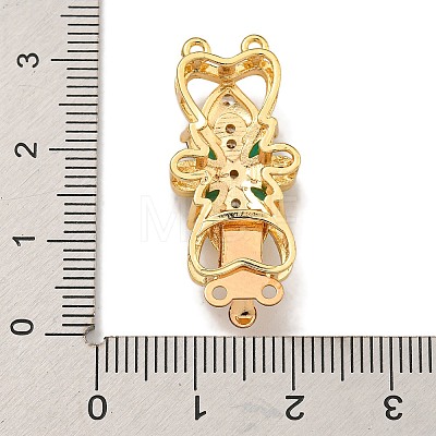 Brass Micro Pave Cubic Zirconia Box Clasps KK-U037-17G-02-1