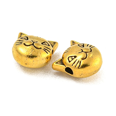 Tibetan Style Alloy Kitten Beads X-TIBEP-GC178-AG-NR-1