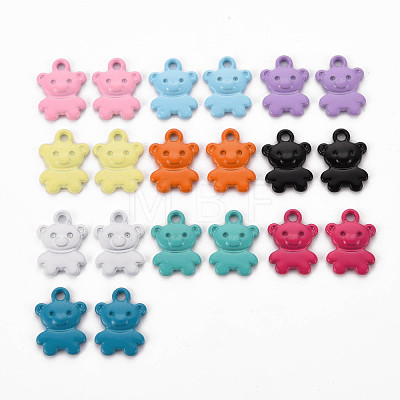 Spray Painted Alloy Charms PALLOY-Q433-034-RS-1