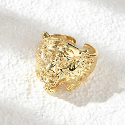 Brass Cuff Rings for Women Men RJEW-S401-03G-1