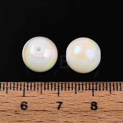 Electroplate Pearlized Glass Pearl Beads EGLA-T021-14C-01-1