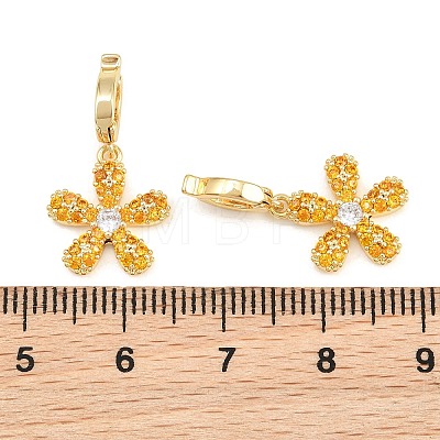 Brass Micro Pave Cubic Zirconia Pendants CU-CBAA6E8-14G-02-1