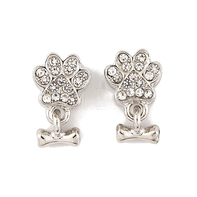 Rack Plating Alloy Rhinestone European Dangle Charms FIND-C055-19P-01-1