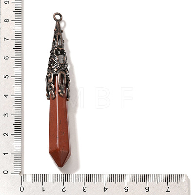 Natural Red Jasper Pointed Big Pendants G-P560-02R-04-1