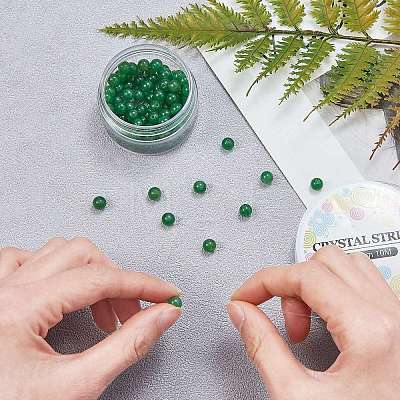 DIY Natural Green Aventurine Bead Stretch Bracelet Making Kits DIY-CJ0001-21E-1
