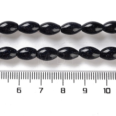 Synthetic Blue Goldstone Beads Strands G-I369-B21-01A-1