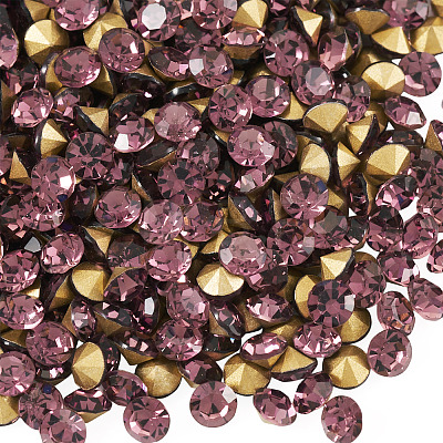 1 Bag Pointed Back Glass Rhinestone Cabochons RGLA-TADJ0001-01B-02-1