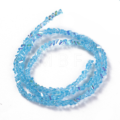 Electroplate Glass Beads Strands EGLA-E057-01A-1