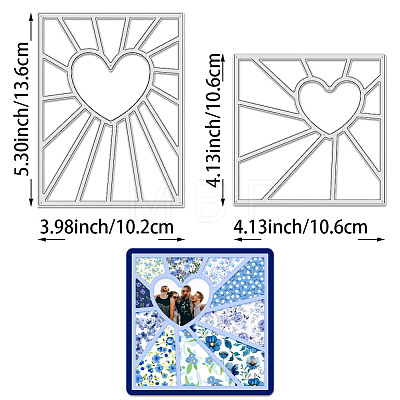 Carbon Steel Cutting Dies Stencils DIY-WH0309-1721-1