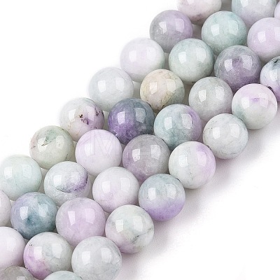 Dyed Natural White Jade Beads Strands G-T138-8mm-210-40-1