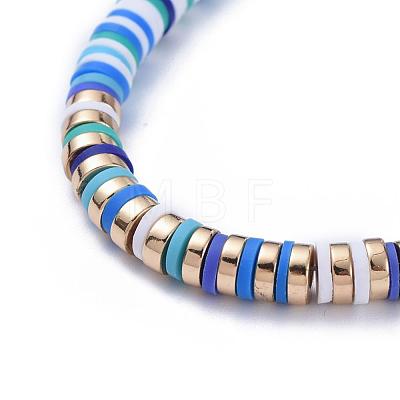 Handmade Polymer Clay Heishi Beaded Necklaces NJEW-JN02890-04-1