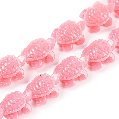 Synthetic Coral Carved Beads Strands CORA-L020-A-16-1