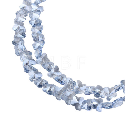 Electroplate Transparent Glass Beads Strands EGLA-N002-20A-F01-1