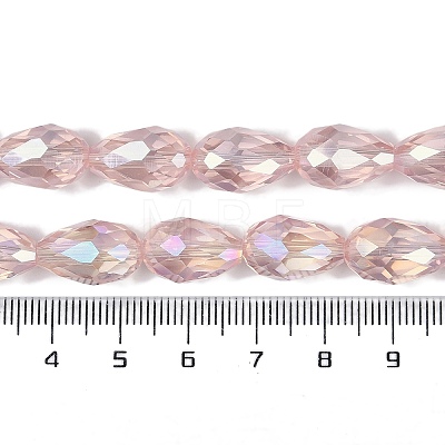 Transparent Electroplate Glass Beads Strands LS-EGLA-N013-T8mm-B18-1
