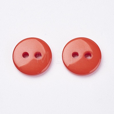 2-Hole Flat Round Resin Sewing Buttons for Costume Design LS-BUTT-E119-34L-08-1