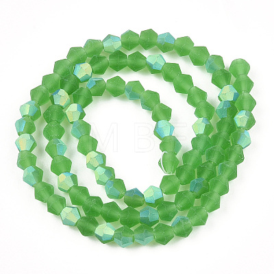 Imitate Austrian Crystal Bicone Frosted Glass Beads Strands LS-EGLA-A039-T6mm-MB03-1