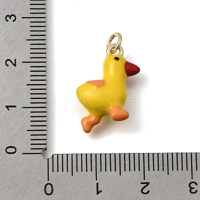 Brass Enamel Pendants KK-C255-35G-1