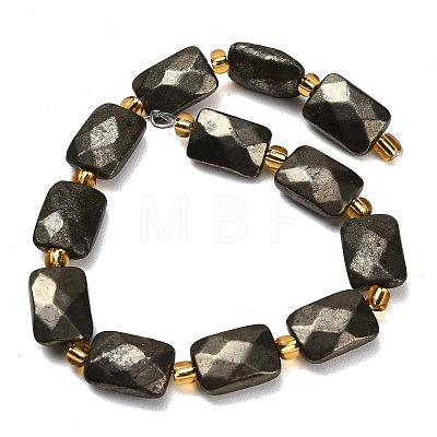 Natural Gold Pyrite/Golden Pyrite Beads Strands G-F833-D01-01-1