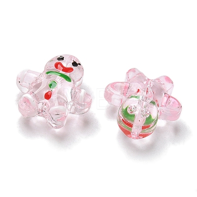 Christmas Handmade Lampwork Beads Strands LAMP-M021-02C-1