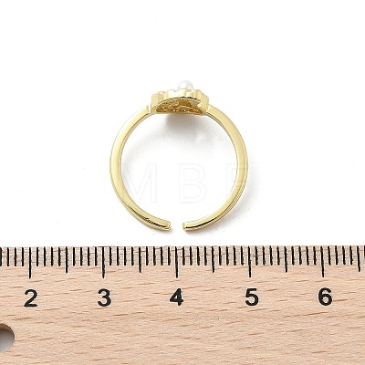 Brass Open Cuff Rings for Women RJEW-A061-02G-1