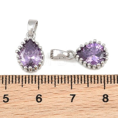 Brass Pave Cubic Zirconia Charms CU-CBA9AB3-01P-02-1